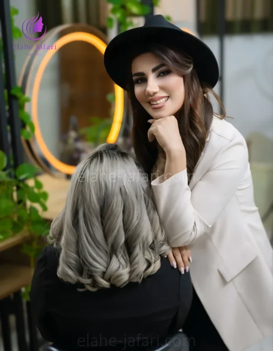 آموزش رنگ مو در اصفهان - الهه جعفری